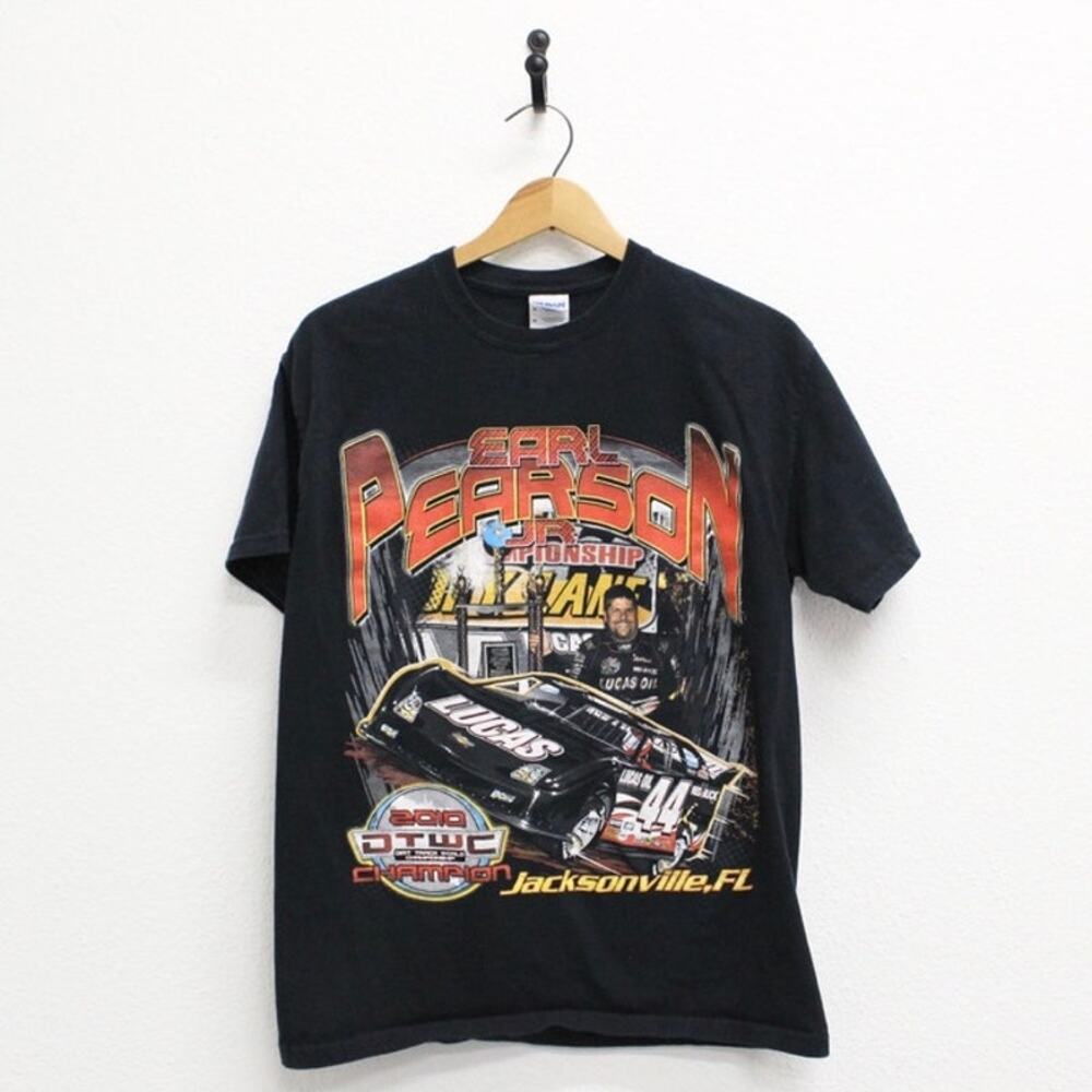Earl Pearson 2010 Dirt Track World Champion Racing T Shirt Medium